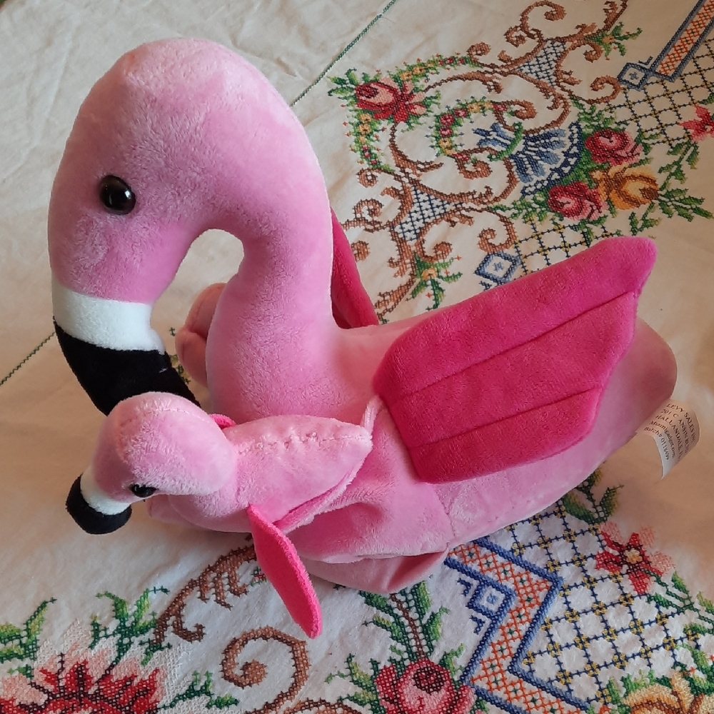 Soft Flamingo & Baby Plushie